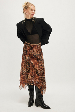 Garden Party Skirt at Free People in Coffee Combo, Size: XS