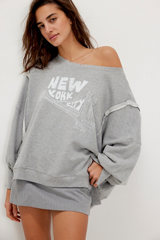 We The Free Graphic Camden Pullover At Free People In New York Combo, Size: Large