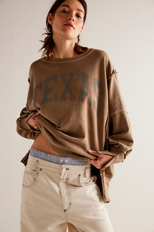 We The Free Graphic Camden Pullover at Free People in Texas, Size: Medium