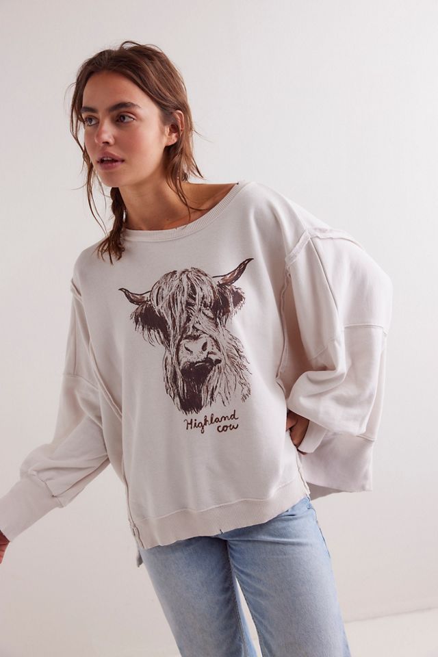 フリーピープル Free People Graphic Camden レディース Sweaters Sydney Combo Free People Graphic Camden Varsity Number Graphic Scoop Neck