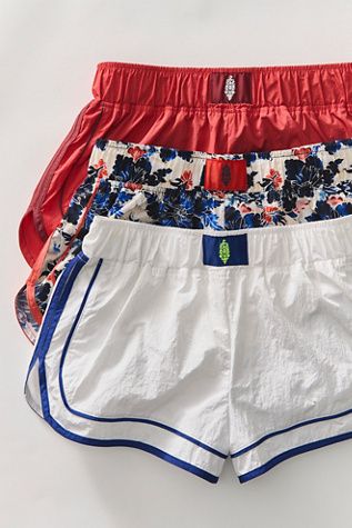 Varsity Blues Shorts by FP Movement at Free People in White Combo, Size: Medium