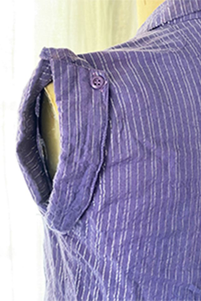 Vintage 1970's Metallic Stripe Purple Blouse Selected by FernMercantile #3