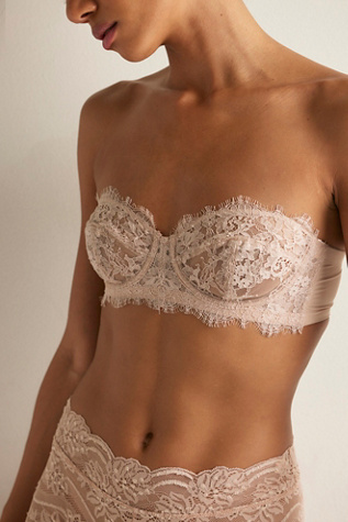 Entice Strapless Underwire Bra by Skarlett Blue at Free People in Tan, Size: 34 D