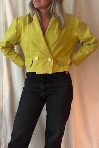 Vintage 80’s Cropped Double Breasted Blazer Selected by KA.TL.AK
