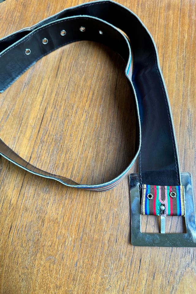 Vintage Grosgrain Ribbon Belt with Silver Buckle Selected by KA.TL.AK #2