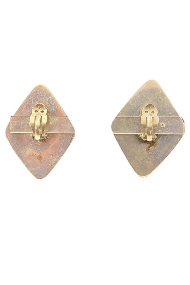 1980s Vintage Sterling Silver & Onyx Clip On Earrings Selected by BusyLady Baca & The Goods #1
