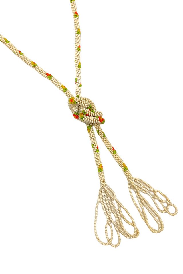 Vintage Beaded Tassel Tie Necklace Selected by BusyLady Baca & The Goods #1