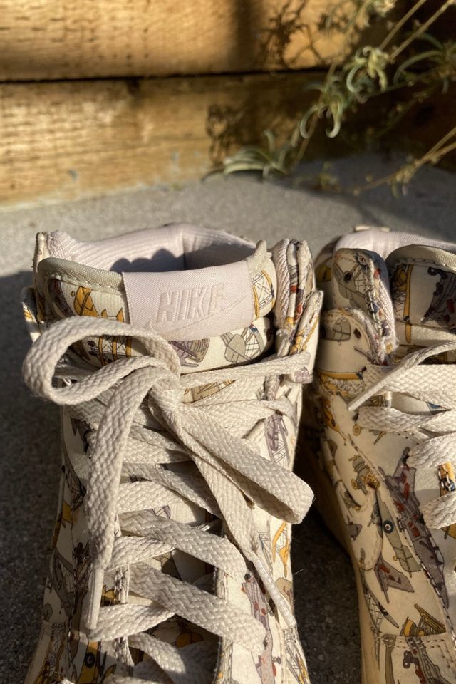Vintage Liberty Print Airplanes Nike Dunk Sky High Tops Selected by The Curatorial Dept. #2