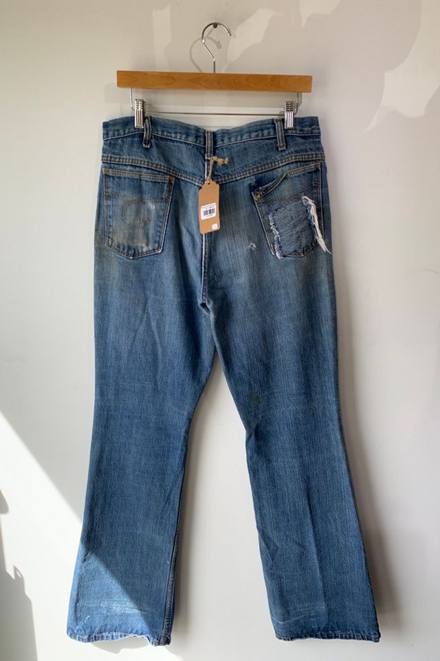 Vintage Flare Jeans With Navy Stitching Selected by The Curatorial Dept. #1