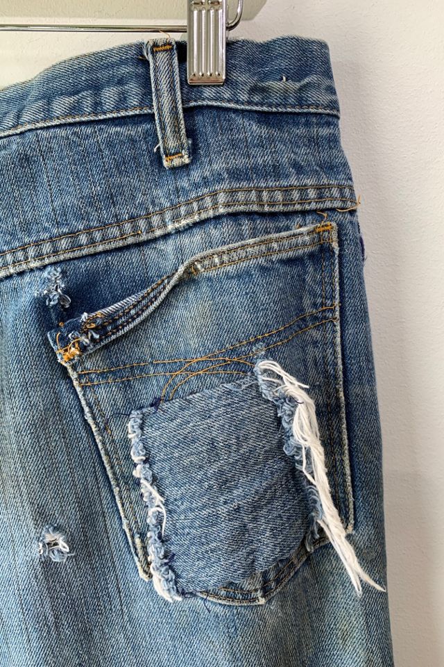 Vintage Flare Jeans With Navy Stitching Selected by The Curatorial Dept. #2
