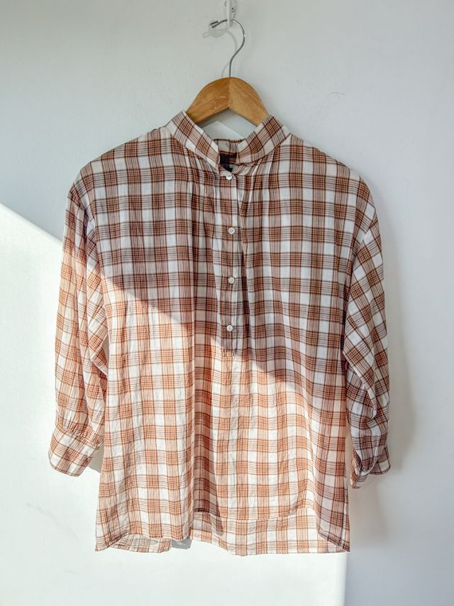 Nili Lotan Plaid Blouse Selected by The Curatorial Dept.