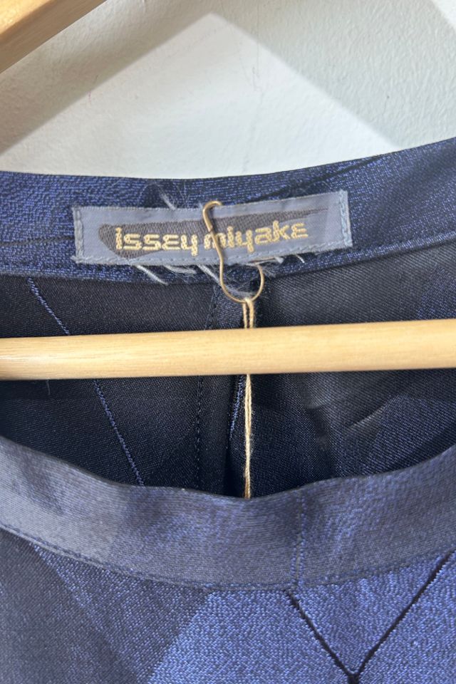 Issey Miyake Navy Argyle Silk Dress Selected by The Curatorial Dept. #2