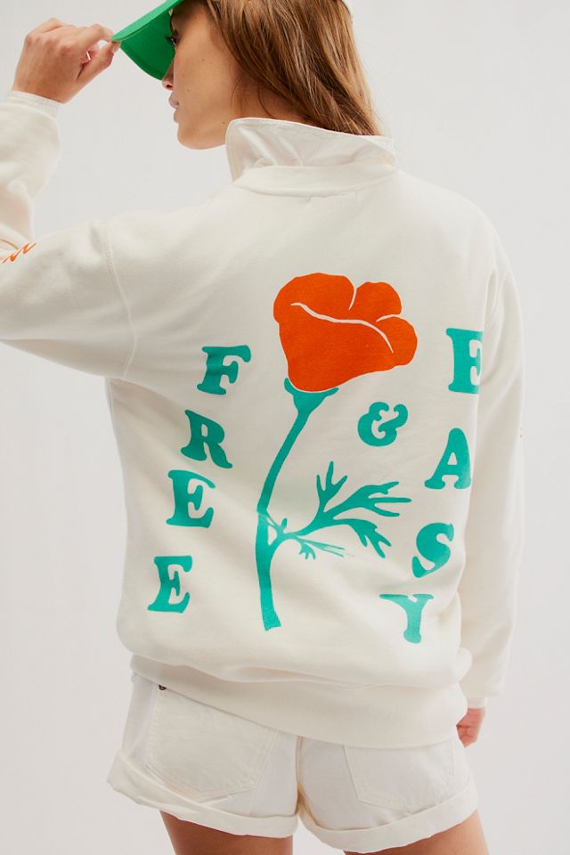 FREE & EASY Poppy Crewneck Sweatshirt | Free People