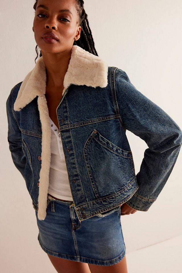 Tia Cozy Denim Jacket Free People