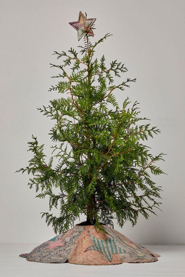 Skippy Cotton Applique Kantha Tree Skirt