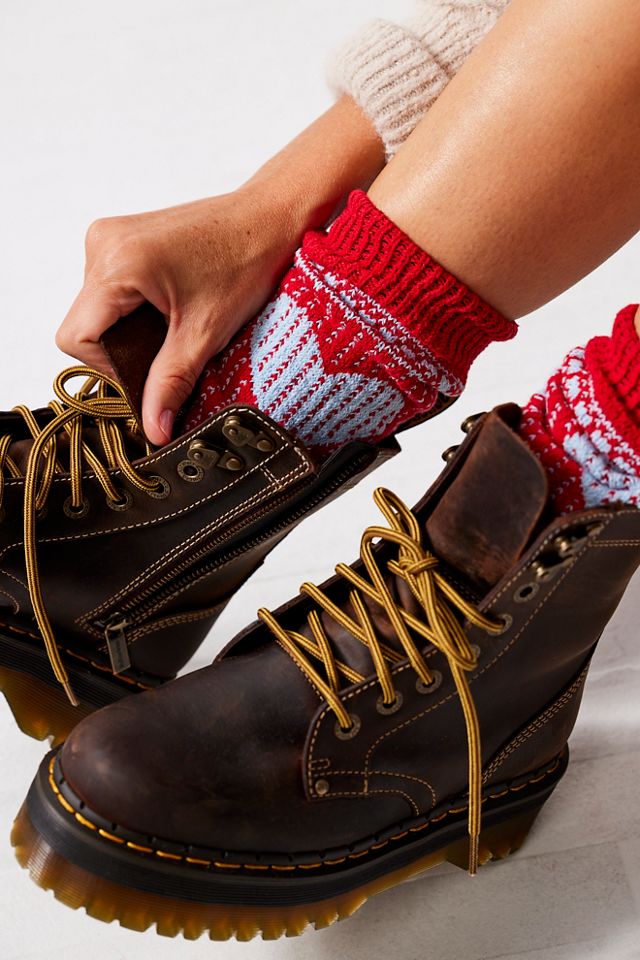 American Trench Heart Cable Knit Socks #1