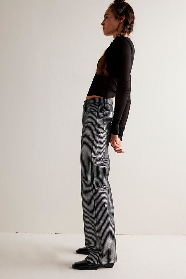 We The Free Tinsley Metallic Stripe Baggy Jeans #3