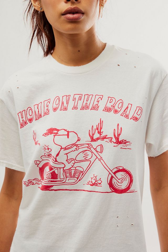 Junk Food Snoopy Home On The Road Tee #3