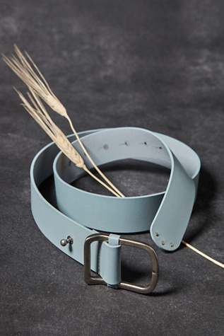 We The Free Gallo Leather Belt at Free People in Stone Heart, Size: S/M