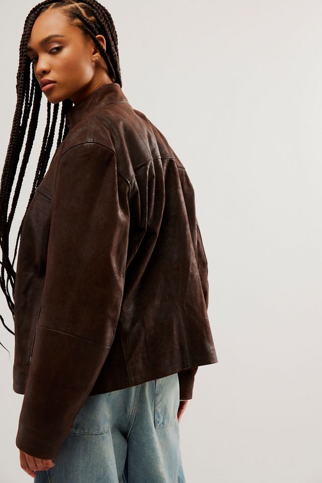 We The Free Serena Leather Moto Jacket #4