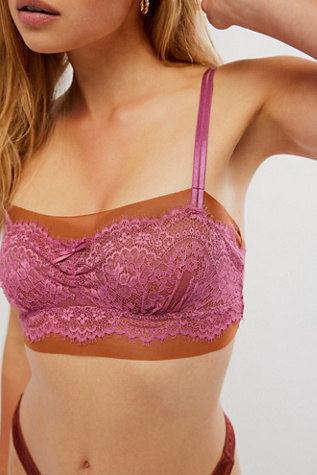 Sweet Escapes Bra by Intimately at Free People in Red Violet Combo, Size: Small