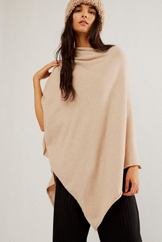 Simply Triangle Poncho Jacket at Free People in Tan