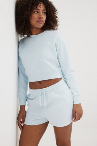 Bench Women's Smithy Eco-Fleece Shorts at Free People in Blue, Size: XL