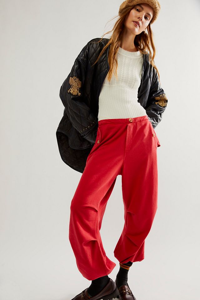 FREE PEOPLE MOVEMENT FLY BY NIGHT PANTS - RED EARTH 4282