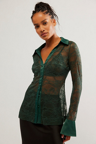 Emerald Lace Blouse