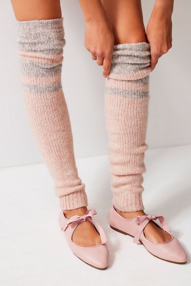 Rugby Knit Stripe Leg Warmers