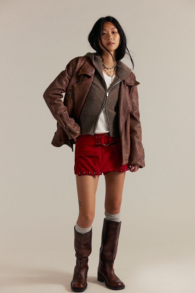 We The Free Micro Mini Suede Skort #2