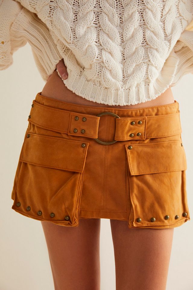 We The Free Micro Mini Suede Skort #1