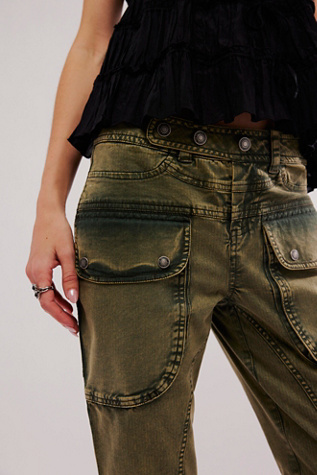 Pantalon Moto Hot In It We The Free en Vert, pour femme taille: US 14 chez Free People