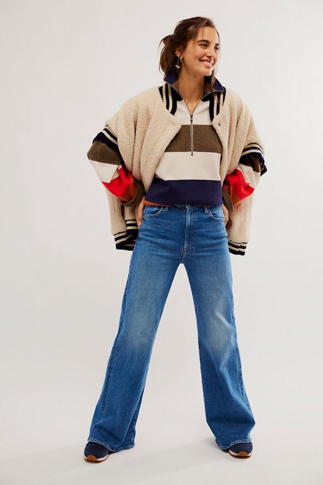 MOTHER The Ditcher Roller Zip Sneak Jeans | Free People