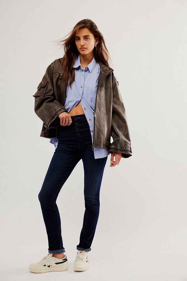 MOTHER High-Waisted Pixie Rail Sneak Jeans #3