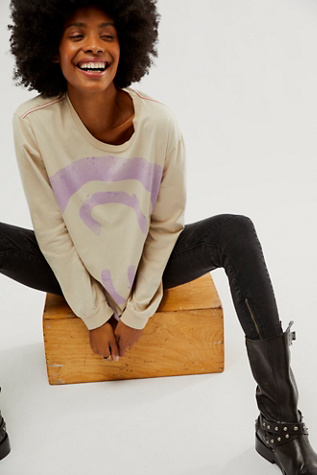 OneTeaspoon Smiley Violet Long-Sleeve Tee product page
