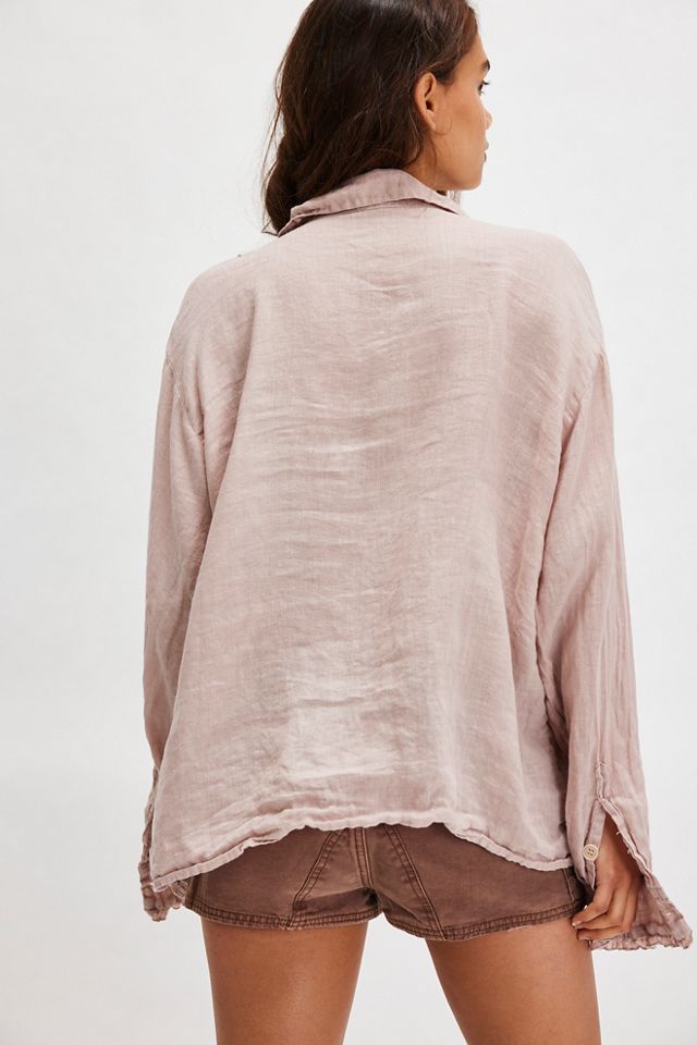 CP Shades Linen Tuxedo Shirt #1