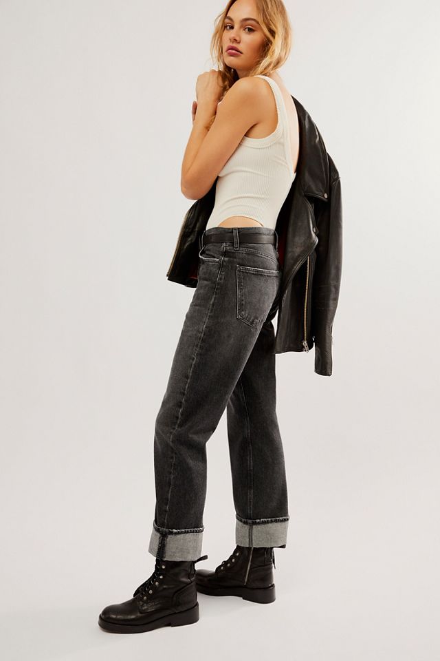 AGOLDE Fran Low Slung Straight Jeans Free People UK