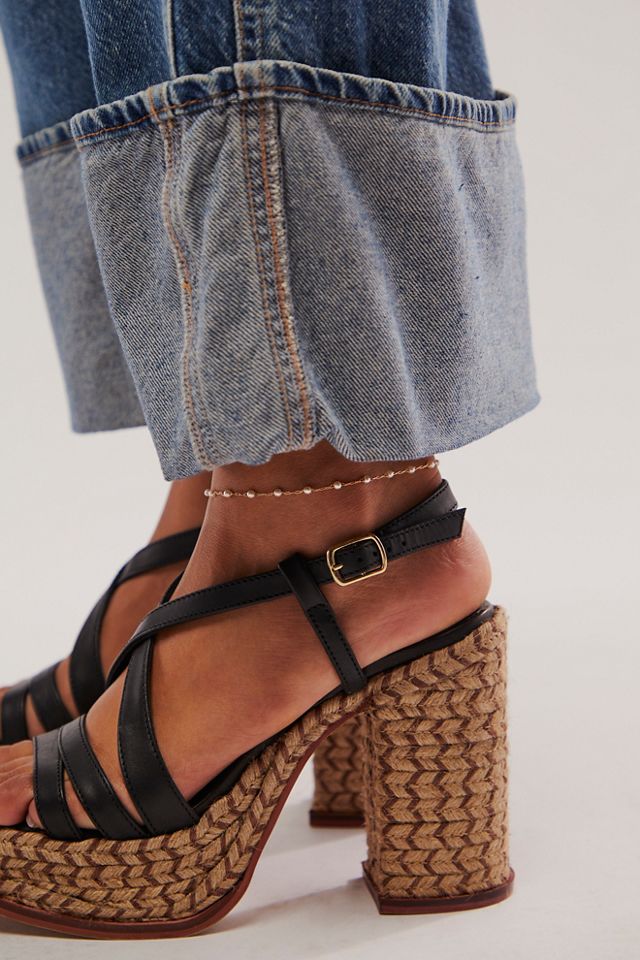 Talons à plateforme Fahn en jute #1