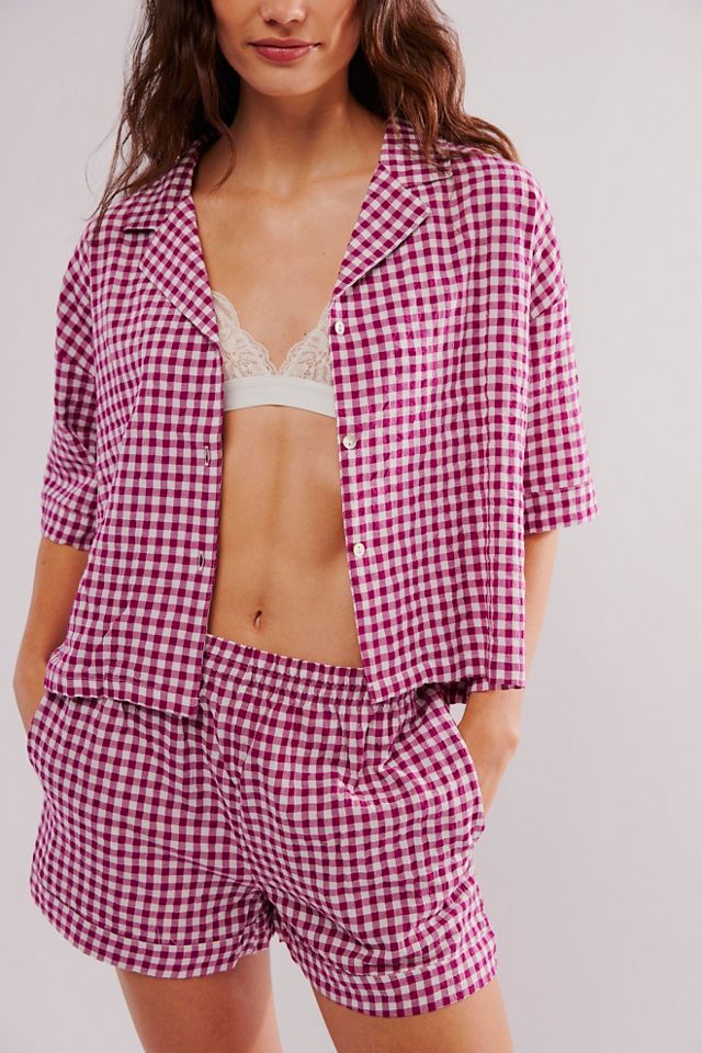 Seersucker Boxer PJ Set #3