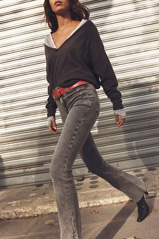 We The Free Level Up Slit Slim Flare Jeans