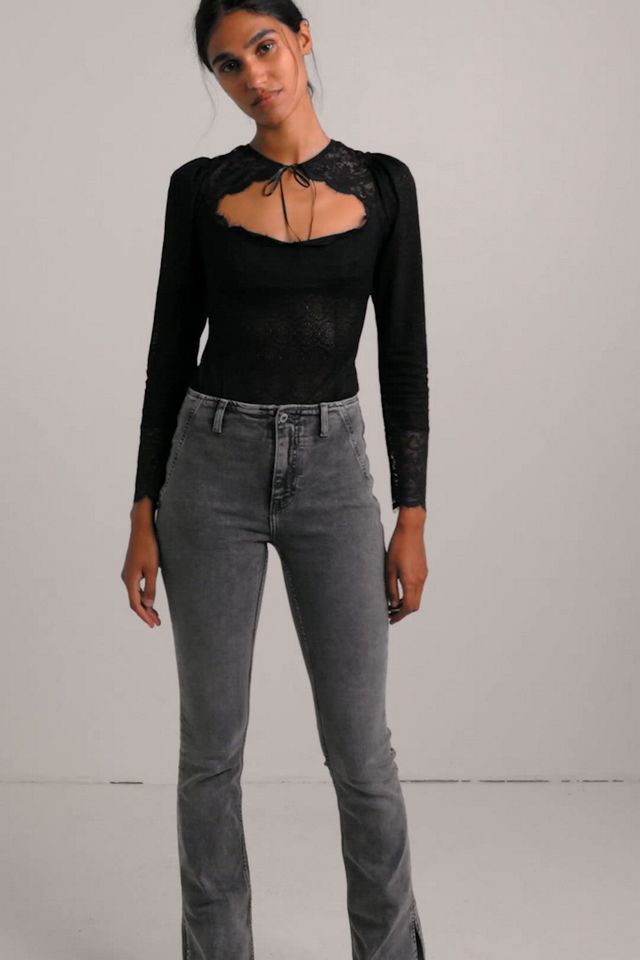 SLY L／W TORE IT UP FLARE JEANS-B サイズ1 SLY（スライ）の「L/W TORE IT UP FLARE JEANS-B ローウエスト