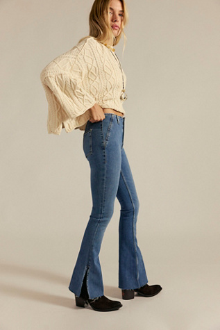We The Free Level Up Slit Slim Flare Jeans product page