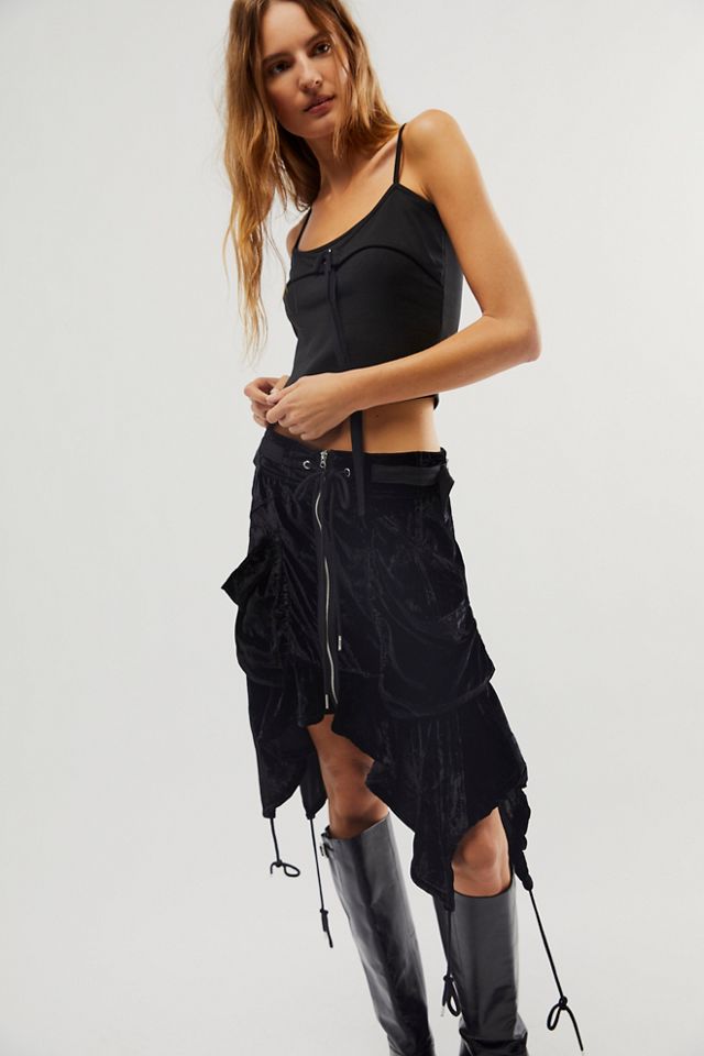 Paxton Parachute Velvet Utility Skirt | Free People