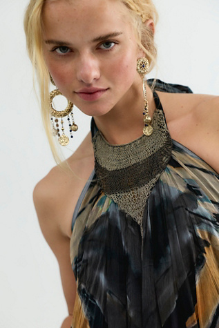 Женское платье Cecilia de Bucourt Chains Maxi, цвет: Серый комбинированный — фото 3