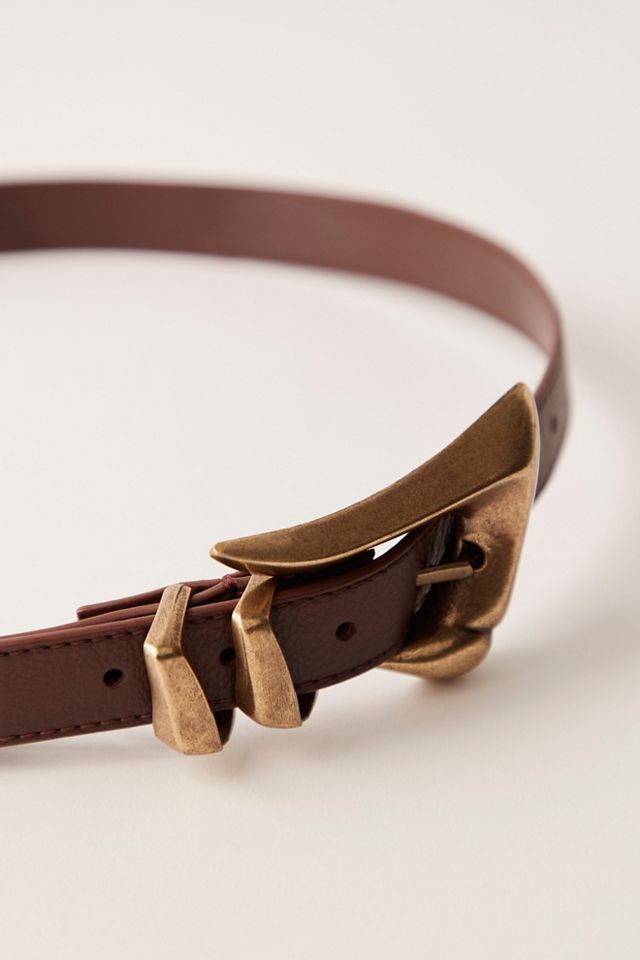 Rori Leather Belt - Cream // Free People