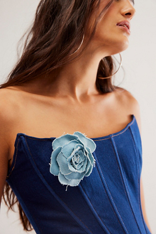 Understated Leather Desert Rose Bustier Top