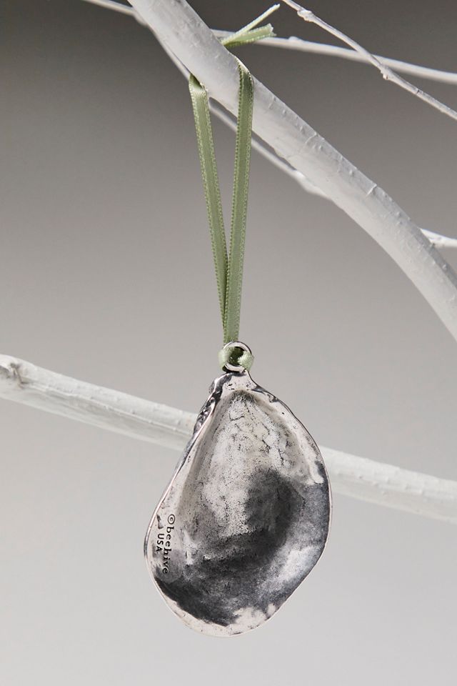 Pewter Oyster Ornament #1