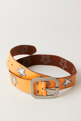 Starcrossed Studded Belt by Free People in Orange, Size: S-M/P-M