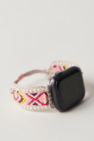 Friendship Bracelet Apple Watch Band by Cape Diablo at Free People in Blushing Rose